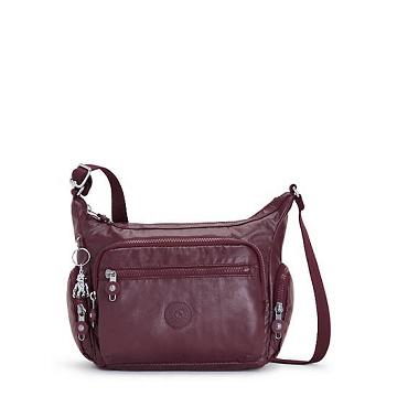 Kipling Gabbie Small Metallic Crossbody Táska Bordó | HU 1144BE